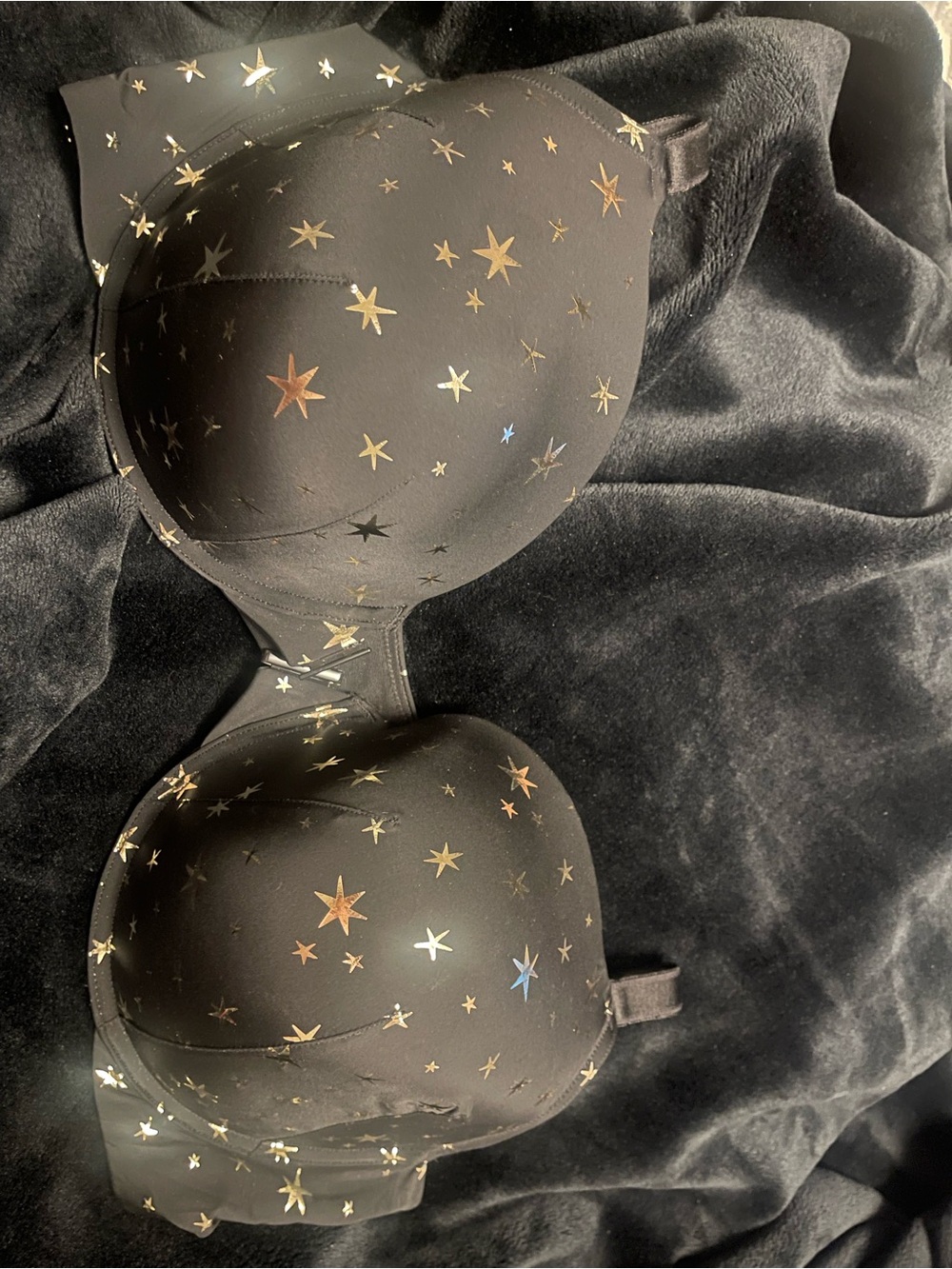 torrid Black Bra with Gold Star Print - Picture 3 of 6
